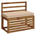 vidaXL Vankúš na lavičku SOEST 100% polyester Krémová 60 x 40 x 8 cm
