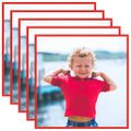 vidaXL Fotorámiky na stôl, koláž 5 ks, červené 20x20 cm, MDF