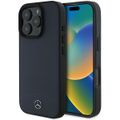Puzdro Mercedes pre iPhone 16 Pro Max 6,9" MEHMP16X23RBARV Hardcase Textúrovaná a hladká koža MagSafe tmavomodrá