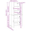vidaXL Highboard 2 ks Remeselný dub 69,5 x 34 x 180 cm