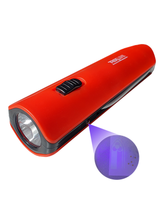 LED ručná svietidlo s UV na bankovky TR-069L červená Trixline
