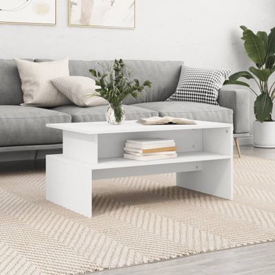 vidaXL Konferenčný stolík biely 90x55x42,5 cm kompozitné drevo