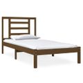 vidaXL Posteľný rám medový drevený masív 75x190cm malé jednolôžko
