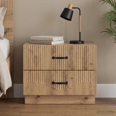 vidaXL Nočný stolík Dub artisan 62 x 34,5 x 44,5 cm Kompozitné drevo