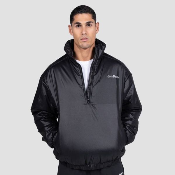 Bunda 1/2 Zip Prime Black - GymBeam, veľkosť S