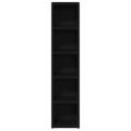 vidaXL Skrinky na CD 2 ks, čierne dub 21x16x93,5 cm, kompozitné drevo