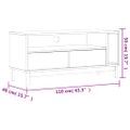 vidaXL TV skrinka FLAM 110x40x50 cm masívna borovica
