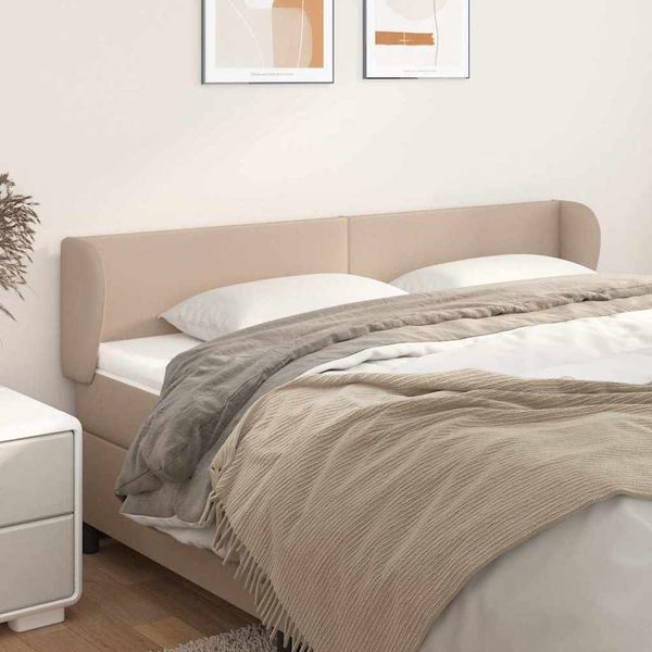 vidaXL Čelo postele so záhybmi kapučínové 163x23x78/88 cm umelá koža