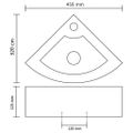 vidaXL Umývadlo s prepadom 45x32x12,5 cm keramické zlaté