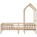 vidaXL Posteľný rám so strieškou 75x190 cm borovicový masív