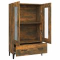 vidaXL Kredenc dymový dub 70x31x115 cm spracované drevo