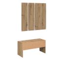 VidaXL Sada nábytku do predsiene Artisan Oak Engineered Wood