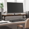 vidaXL Stojan na monitor hnedý dub 85x23x15,5 cm kompozitné drevo