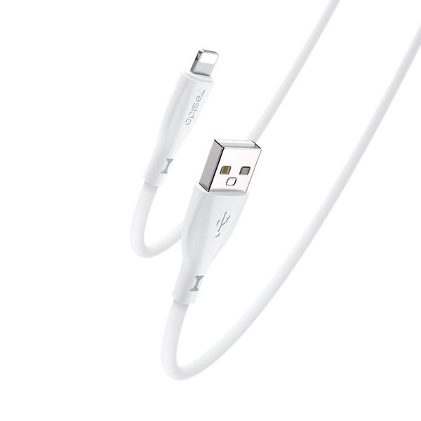 Yesido silicone cable CA119 12W usb/lightning 1M 2,4a white