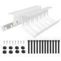 vidaXL Úložný box na káble pod stôl 2 ks Biela 44 x 11,5 x 13,5 cm