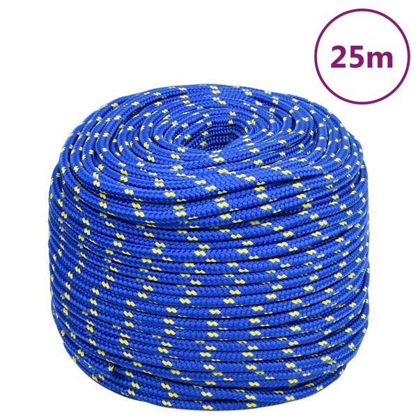 vidaXL Lodné lano modré 10 mm 25 m polypropylén