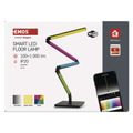 LED stojacia lampa GoSmart EMOS ZCW34BR, čierna, 175 cm, teplá biela / RGB, WiFi