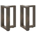 vidaXL Nohy konferenčného stolíka v tvare T, 2 ks, čierne, 38x25x(42-43) cm, oceľ