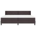 vidaXL Posteľ s pružinovým rámom Tmavohnedá 200 x 200 cm látka