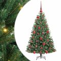 vidaXL Umelý Sklápací Vianočný Stromček Zelená 120 cm PVC a kov