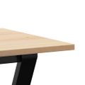 vidaXL Jedálenský stolík v tvare Y 80x50x75 cm borovica a oceľ