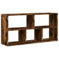 vidaXL Nástenná polica dymový dub 100x25x50 cm kompozitné drevo
