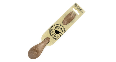 Kupilka S01K Spork Brown vidlička + lyžička 22,5 cm, hnedá