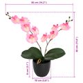vidaXL Umelá rastlina orchidea Ružová 36 x 10 x 30 cm