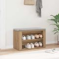 vidaXL Regál na topánky 75 x 35 x 45 cm Kompozitné drevo dub artisan