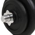 vidaXL 18-dielna sada činiek dumbbell 40 kg, liatina