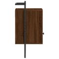 vidaXL Nočné skrinky nástenné 2 ks hnedý dub 40x30x61 cm kompoz. drevo