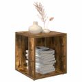 vidaXL Bočný stolík dymový dub 33x33x34,5 cm spracované drevo