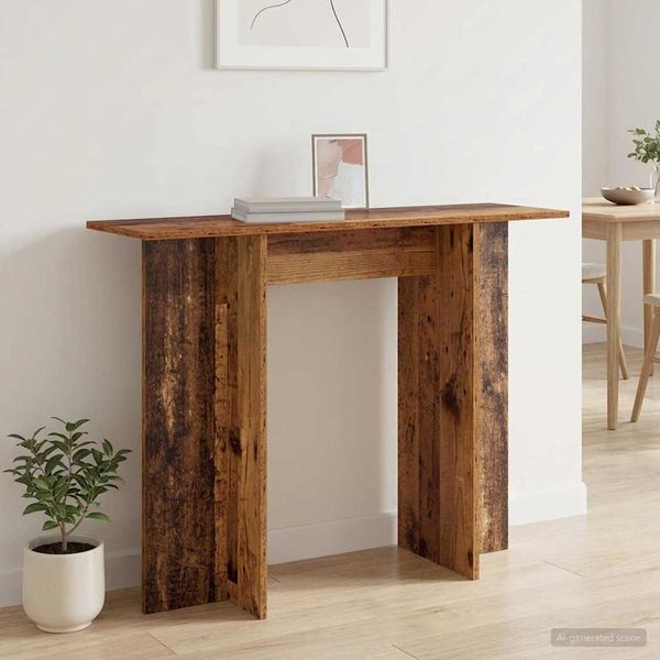 vidaXL Konzolový stôl Staré drevo 100 x 30 x 75 cm Kompozitné drevo
