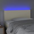 vidaXL Čelo postele krémové 90x5x78/88 cm umelá koža