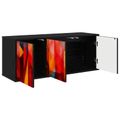 vidaXL Nástenný TV kabinet HEESCH 102 x 33 x 40 cm Čierny dub