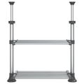 vidaXL Kuchynská polica 50x25x(50-70) cm hliník