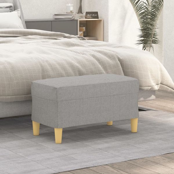 vidaXL Lavica bledosivá 70x35x41 cm látka