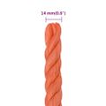 vidaXL Pracovné lano oranžové 14 mm 50 m polypropylén
