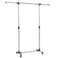 vidaXL Nastaviteľný nerezový vešiak 165x44x150 cm strieborný