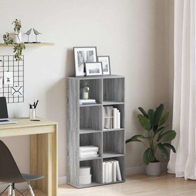 vidaXL Knižnica/komoda sivá sonoma 66x30x130 cm spracované drevo