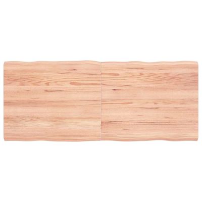 vidaXL Stolová doska svetlohnedá 120x50x(2-4)cm ošetrený masív hrany