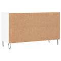 vidaXL Botník lesklý biely 102x36x60 cm spracované drevo