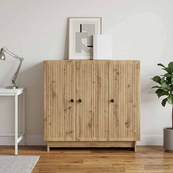 vidaXL Servírovacia skriňa Dub artisan 89 x 34,5 x 80 cm