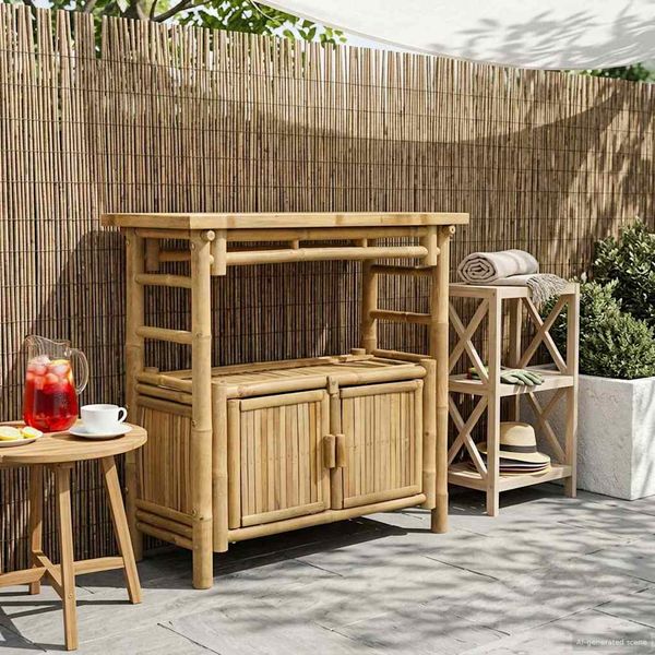 vidaXL Konzolový stôl s poličkou Prírodná 80 x 35 x 75 cm Bambus