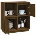 vidaXL Komoda medovo-hnedá 74x35x80 cm masívne borovicové drevo