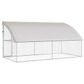 vidaXL Psí kennel 2 ks Strieborná 4 x 2 x 2 m Pozinkovaná oceľ