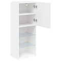 vidaXL TV skrinka s LED svetlami biela 40,5x30x102 cm