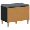 vidaXL Predsieňová lavica s vankúšom Čierny Dub 60 x 38 x 46 cm