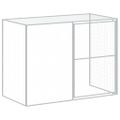 vidaXL Búda pre psa s výbehom antracitová 214x1069x181 cm pozink. oceľ