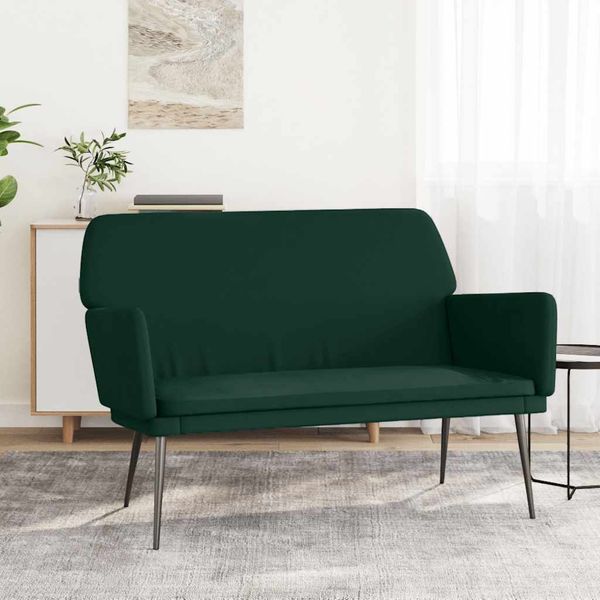 vidaXL Lavička tmavozelená 108x79x79 cm zamat
